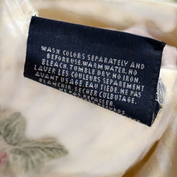 Ralph Lauren Sophie Brooke Yellow Floral Stripe Ruffle Pillow Case Sham Standard - Picture 8 of 9